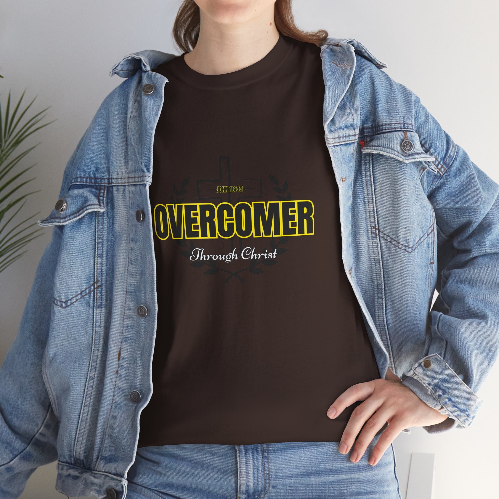 Overcomer Cross T-Shirt — Inspirational Christian Faith Tee