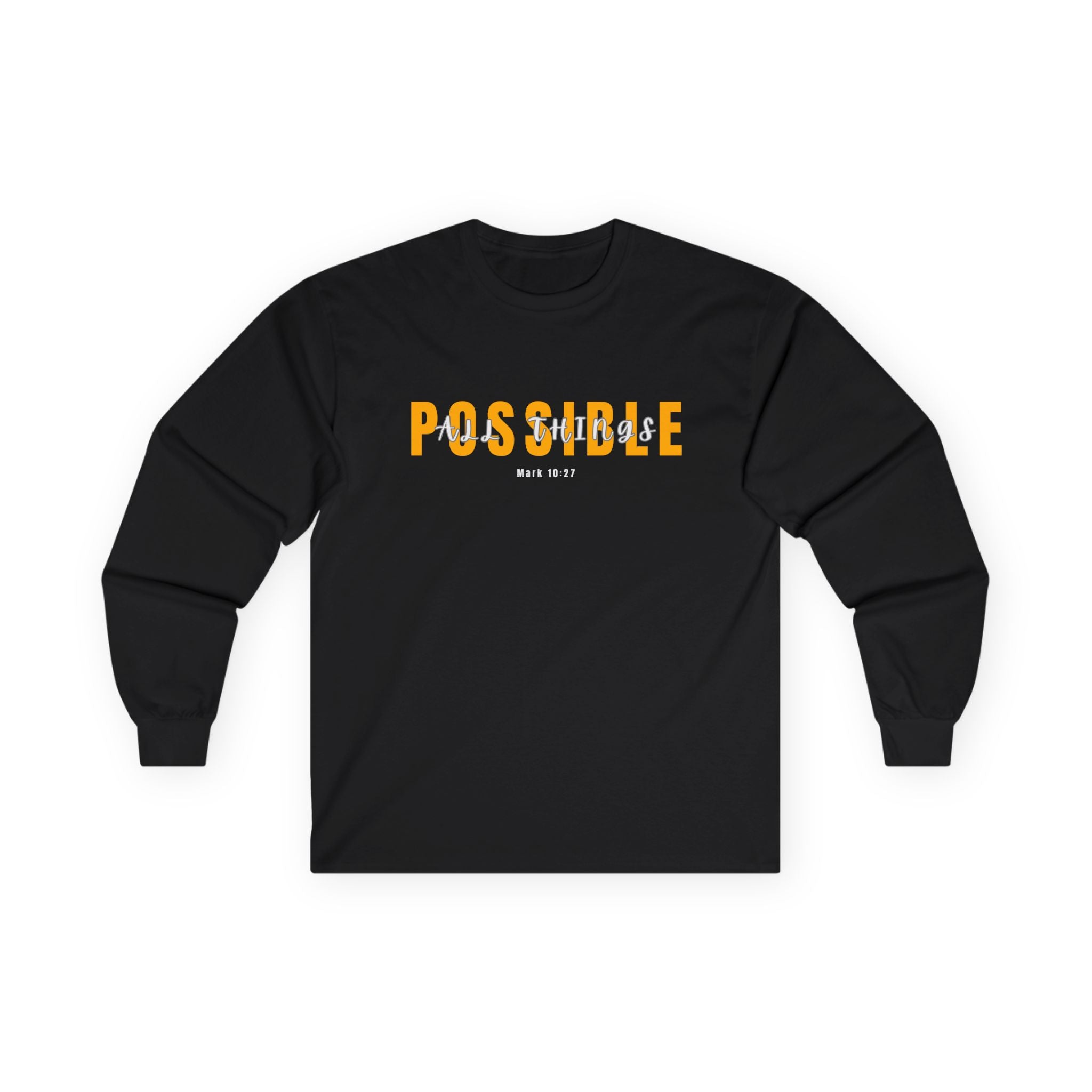 Possible Long Sleeve Christian Tee — 'POSSIBLE' Inspirational Graphic Shirt