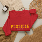 Christian Crewneck Sweatshirt "Possible" Pullover, Mark 10:27 Scripture Apparel, All Things Are Possible Faith Graphic Sweatshirt