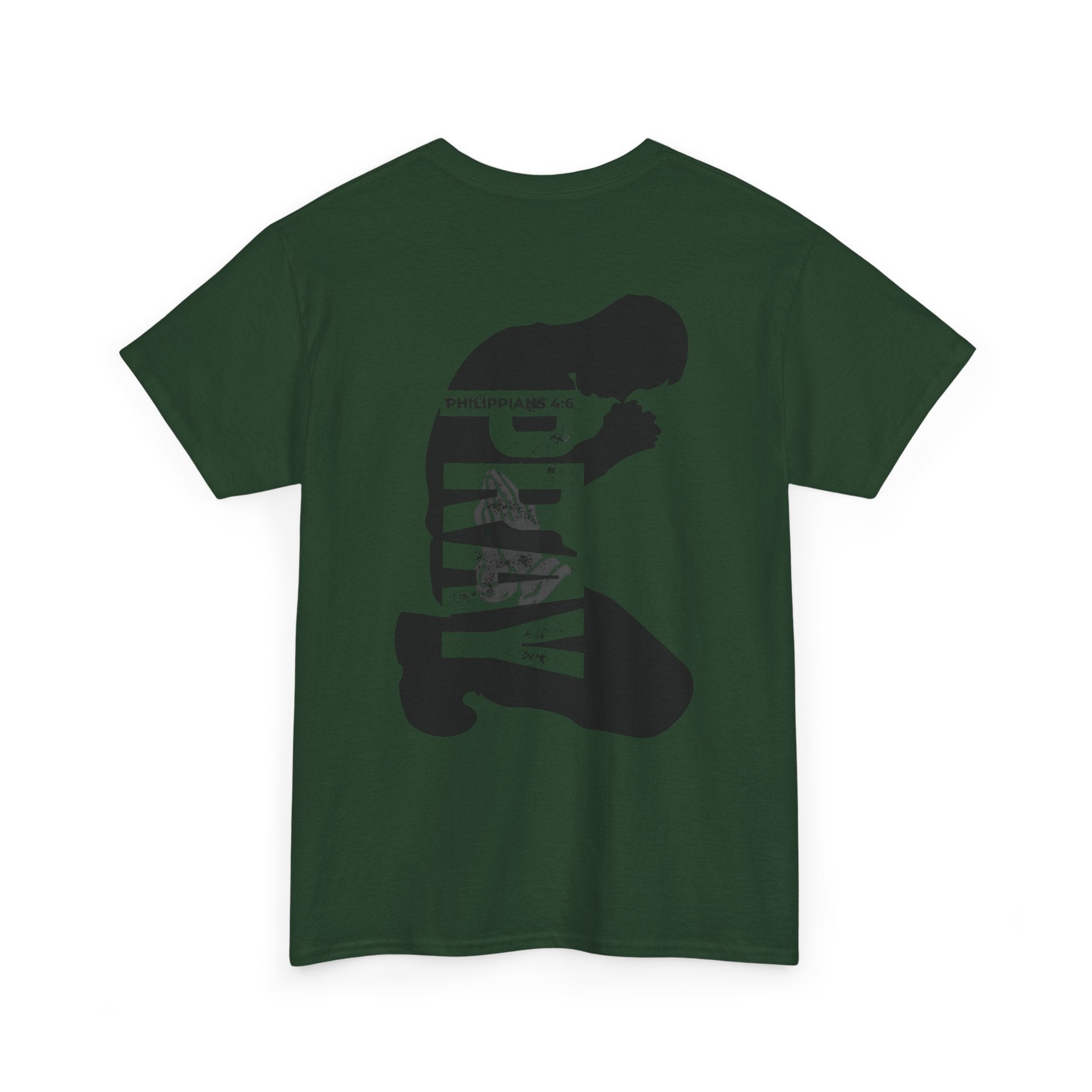 Pray More Tee — "Pray More, Panic Less" Christian Graphic T-Shirt