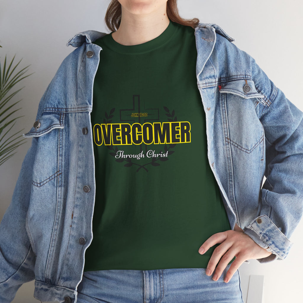 Overcomer Cross T-Shirt — Inspirational Christian Faith Tee