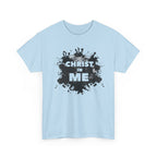 Christian 'Christ in Me' Graphic Tee — Faith-Based Splash Design