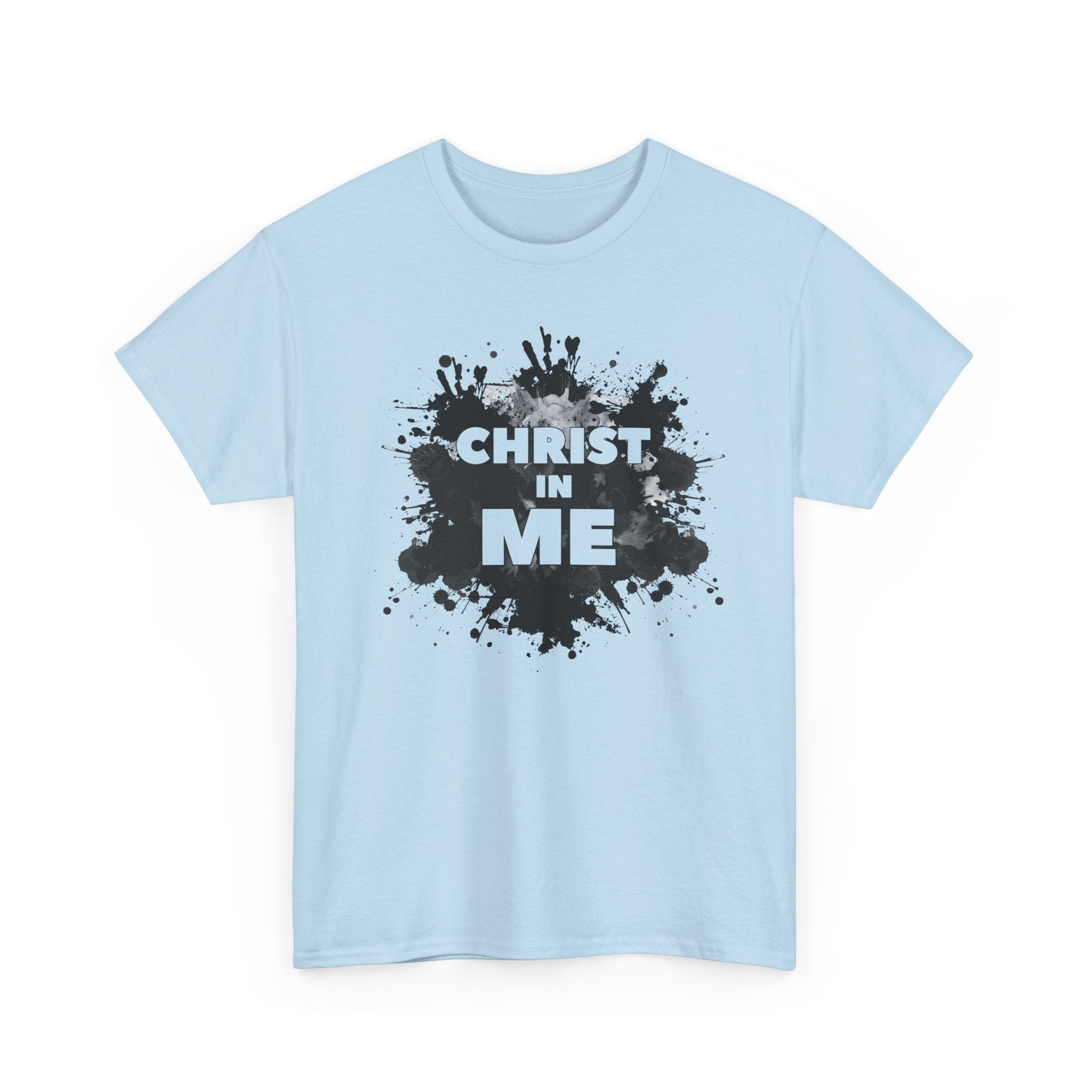 Christian 'Christ in Me' Graphic Tee — Faith-Based Splash Design