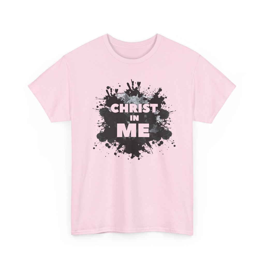 Christian 'Christ in Me' Graphic Tee — Faith-Based Splash Design