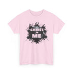 Christian 'Christ in Me' Graphic Tee — Faith-Based Splash Design