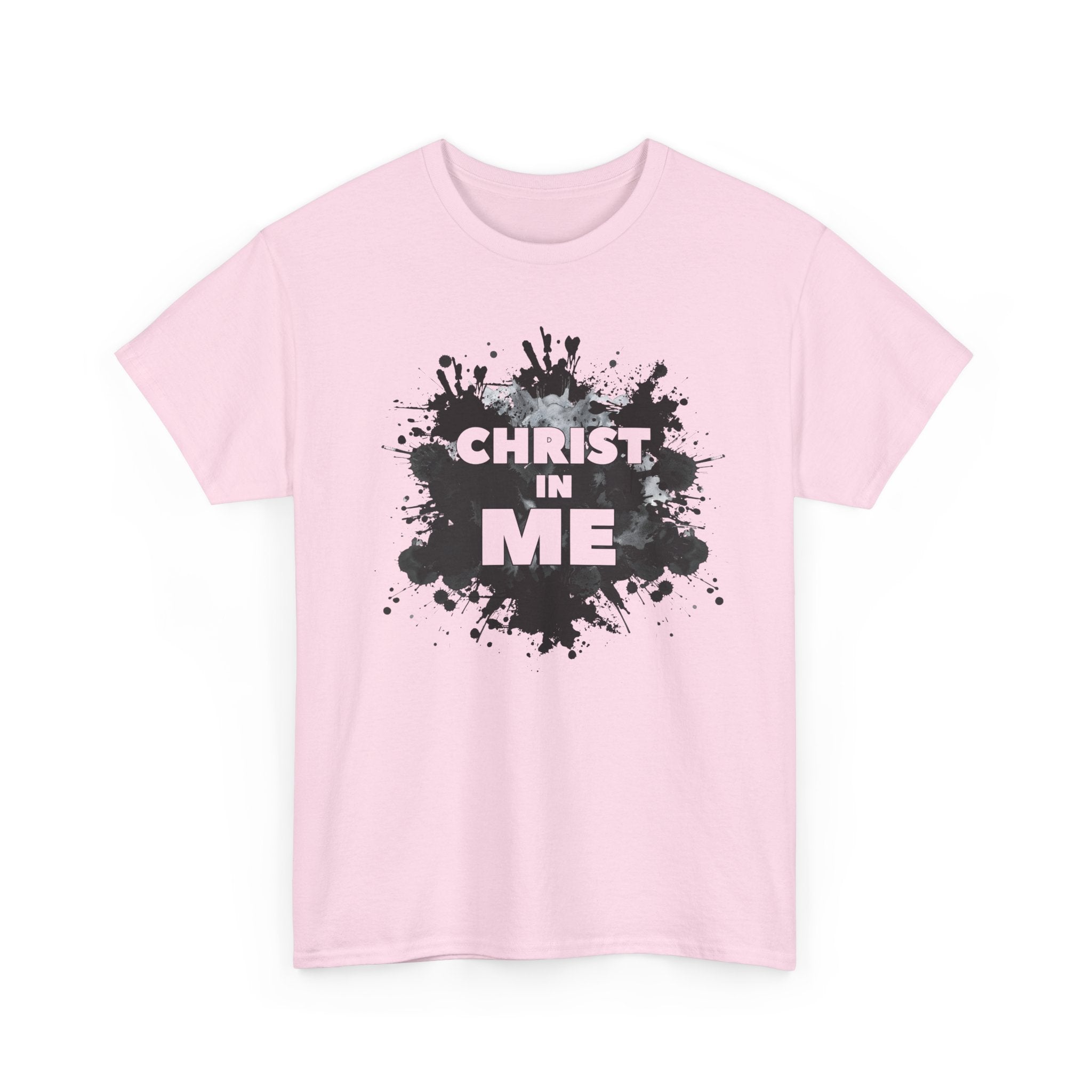 Christian 'Christ in Me' Graphic Tee — Faith-Based Splash Design