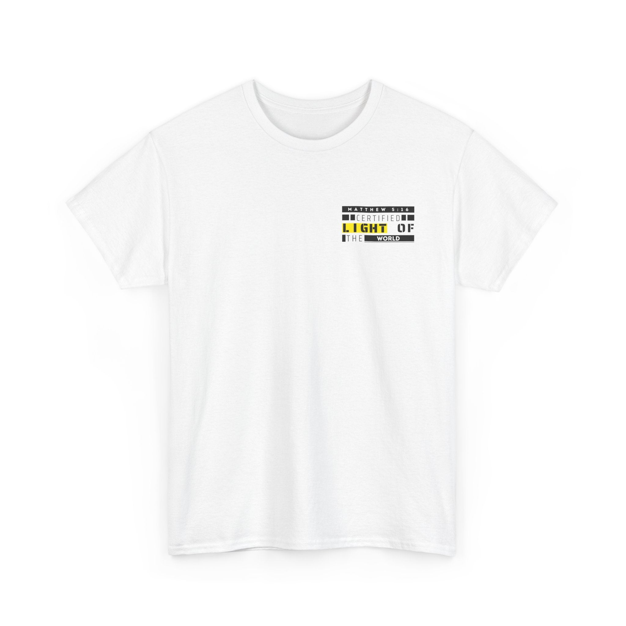 Minimalist "Light of My Life" Tee — Small Chest Script Graphic