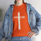 Christian Cross T-Shirt — "Salvation Romans 5:8" Faith Tee
