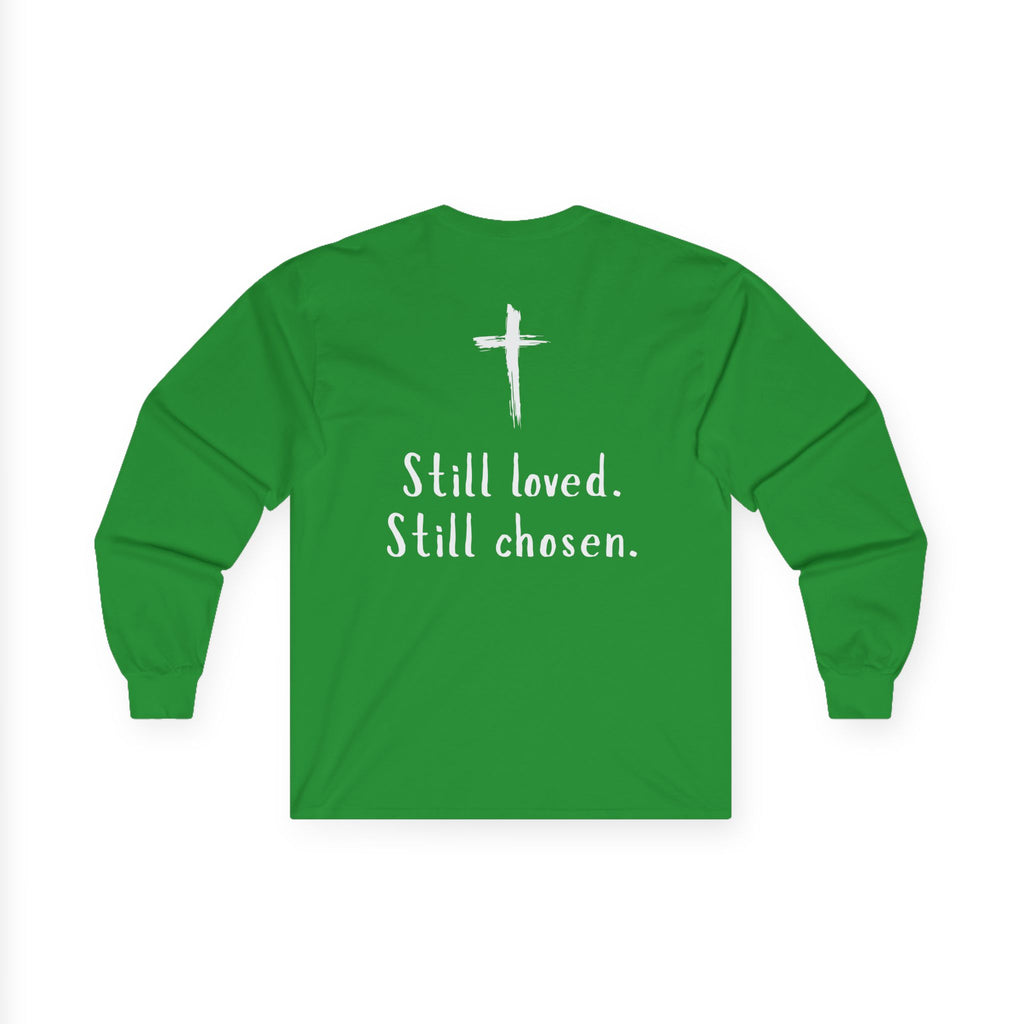 Not Perfect But Forgiven Long Sleeve Tee — Christian Faith Graphic Shirt