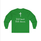 Not Perfect But Forgiven Long Sleeve Tee — Christian Faith Graphic Shirt
