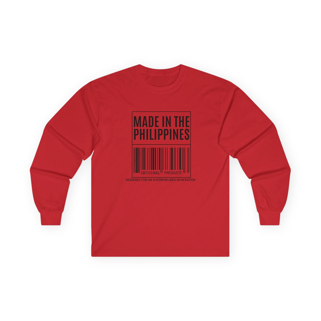 Made in the Philippines Long Sleeve Tee — Barcode Pride Shirt