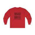 Made in the Philippines Long Sleeve Tee — Barcode Pride Shirt
