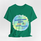 Homeschool Mode Tee — "Always On" Watercolor Kids & Parent Homeschool Shirt