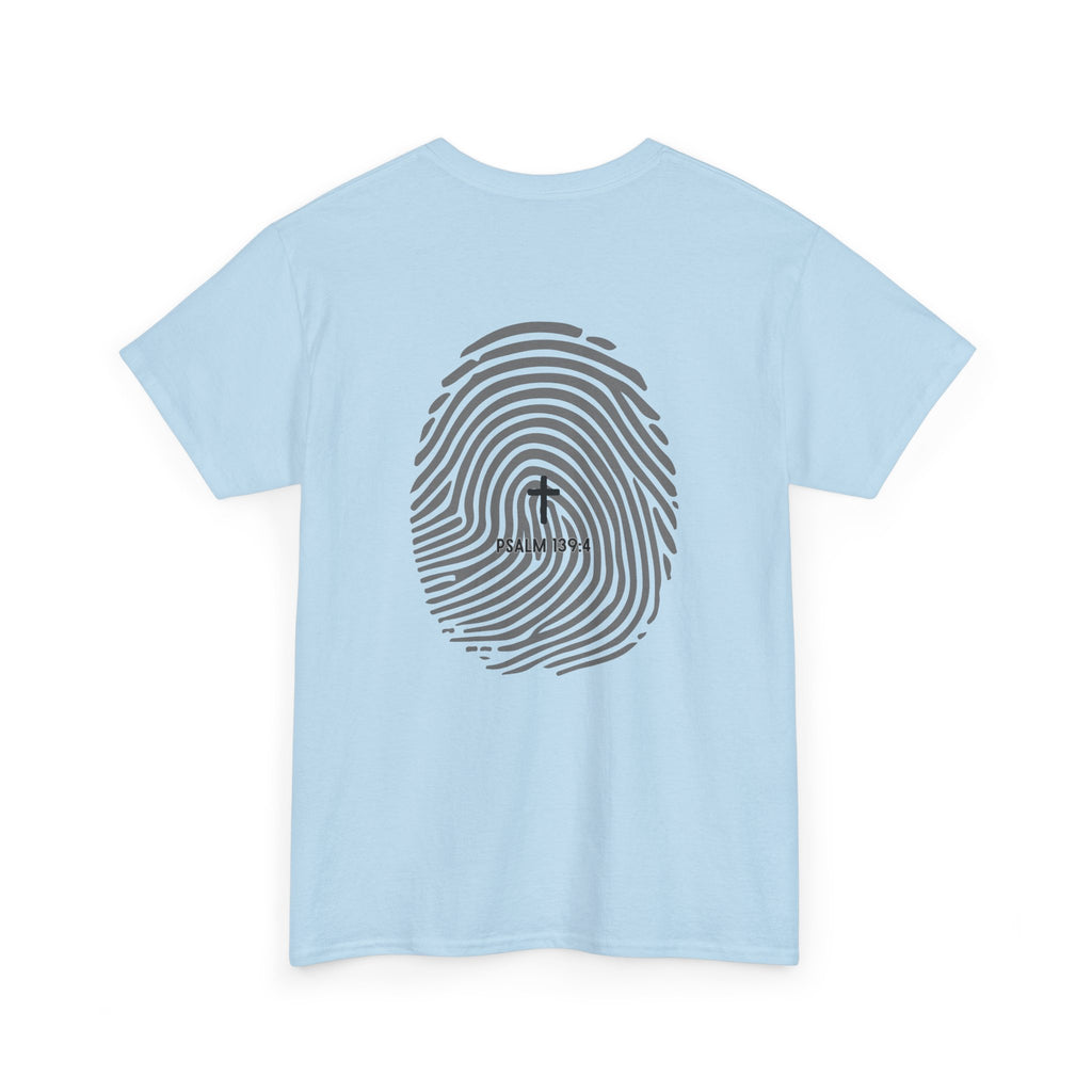 Fingerprint Graphic Tee — Minimalist Identity T‑Shirt