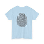 Fingerprint Graphic Tee — Minimalist Identity T‑Shirt
