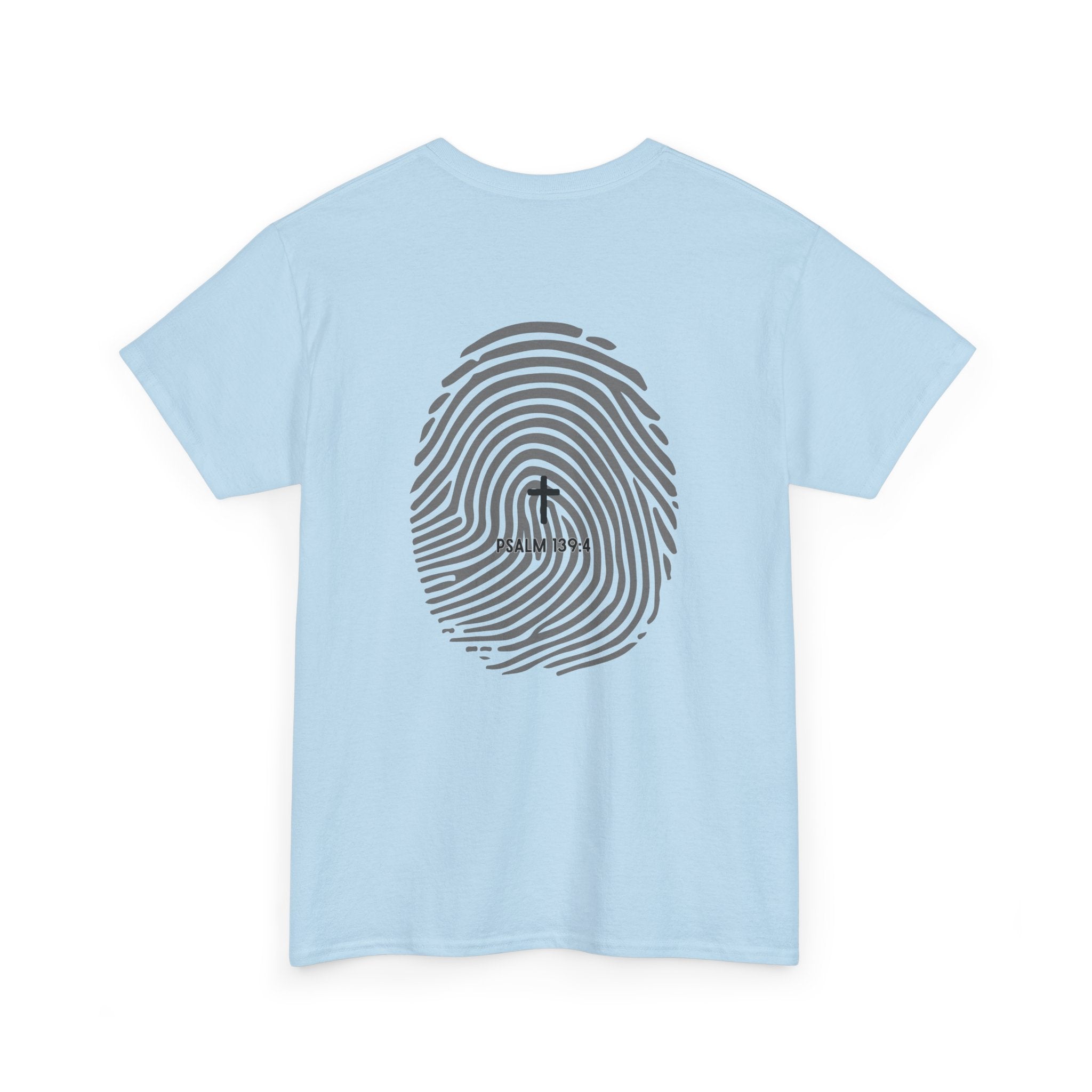 Fingerprint Graphic Tee — Minimalist Identity T‑Shirt