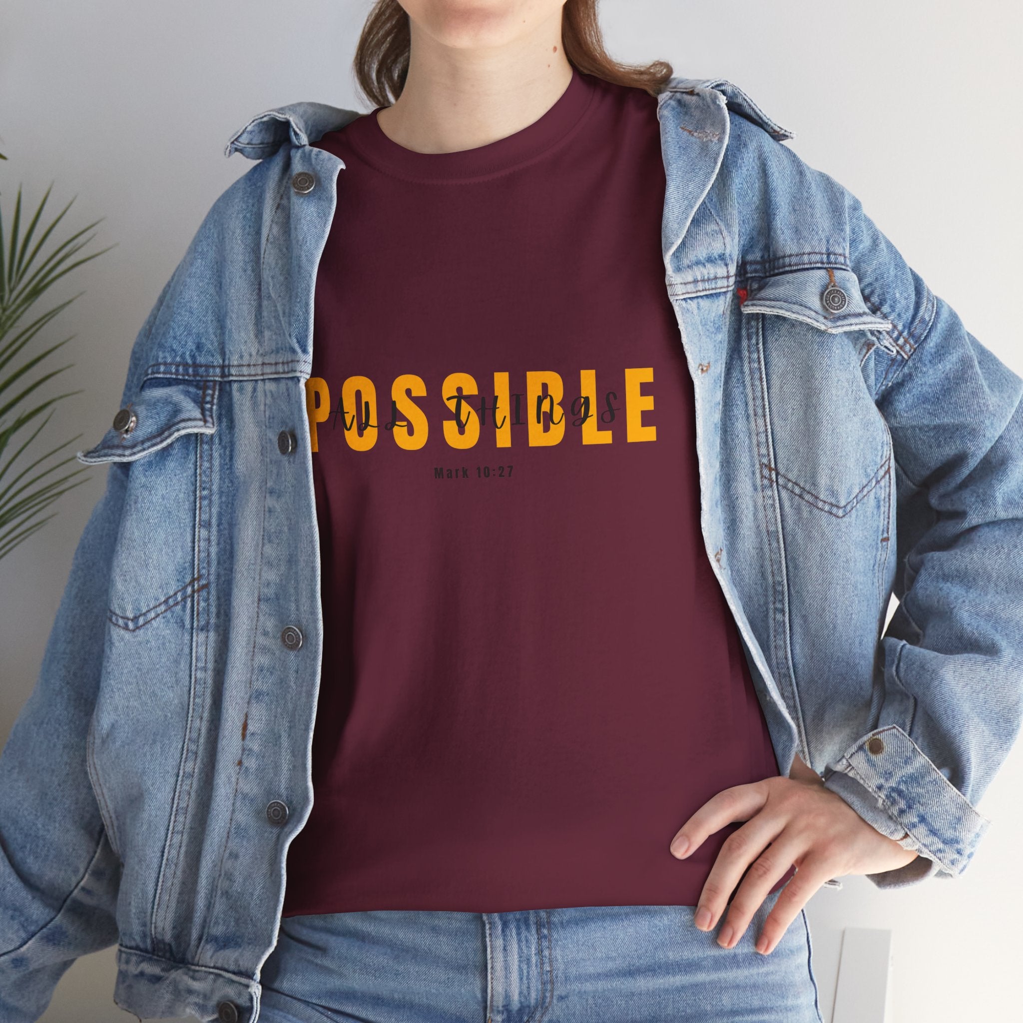 Possible T-Shirt — Inspirational "Possible" Graphic Tee (Optimism, Motivational Quote)