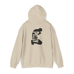 Minimal 'Pray More, Panic Less' Hoodie — Monochrome Graphic Back Print