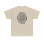 Fingerprint Graphic Tee — Minimalist Identity T‑Shirt