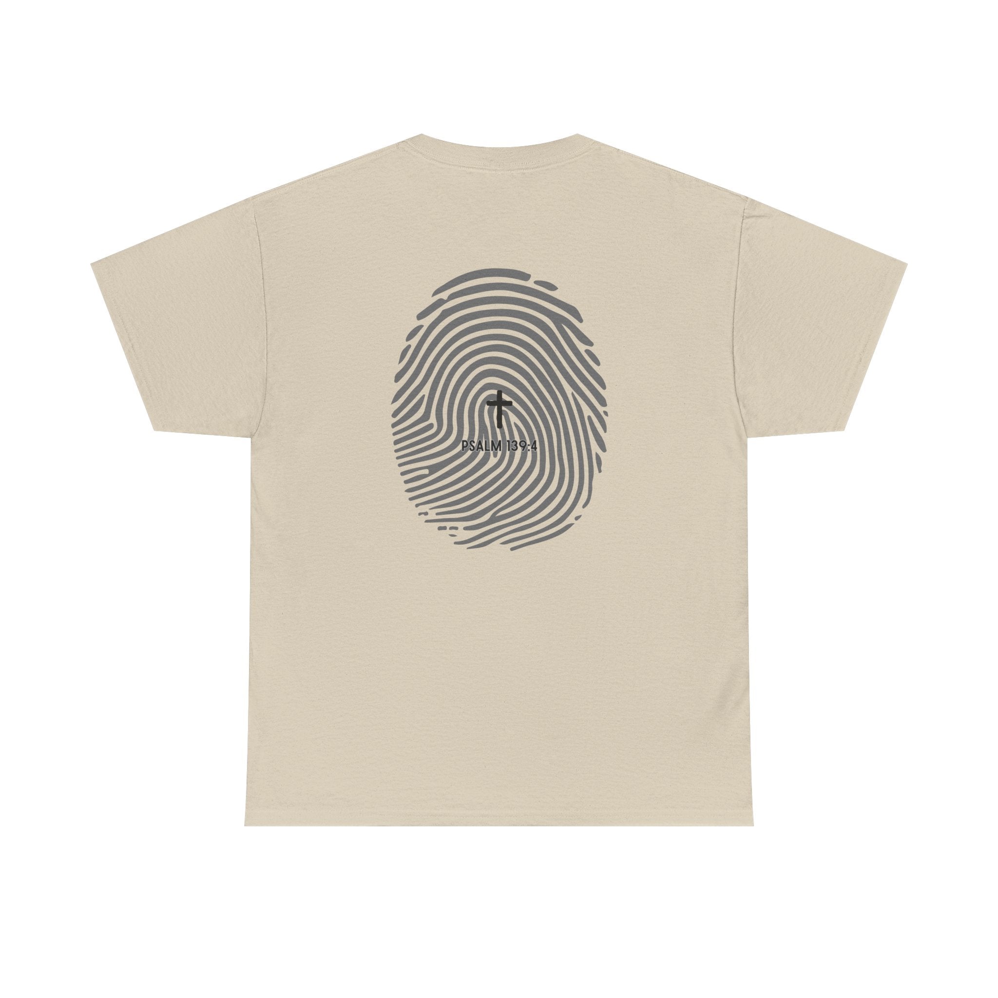 Fingerprint Graphic Tee — Minimalist Identity T‑Shirt