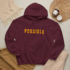 All Things Possible Hoodie — Minimal Inspirational "POSSIBLE" Graphic Faith Hoodie