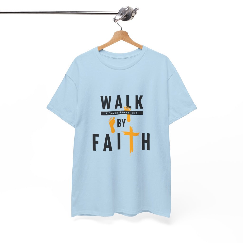 By Faith T-Shirt — Christian Walk By Faith Cross Tee