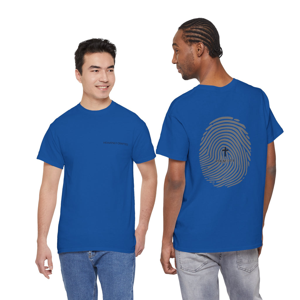 Fingerprint Graphic Tee — Minimalist Identity T‑Shirt