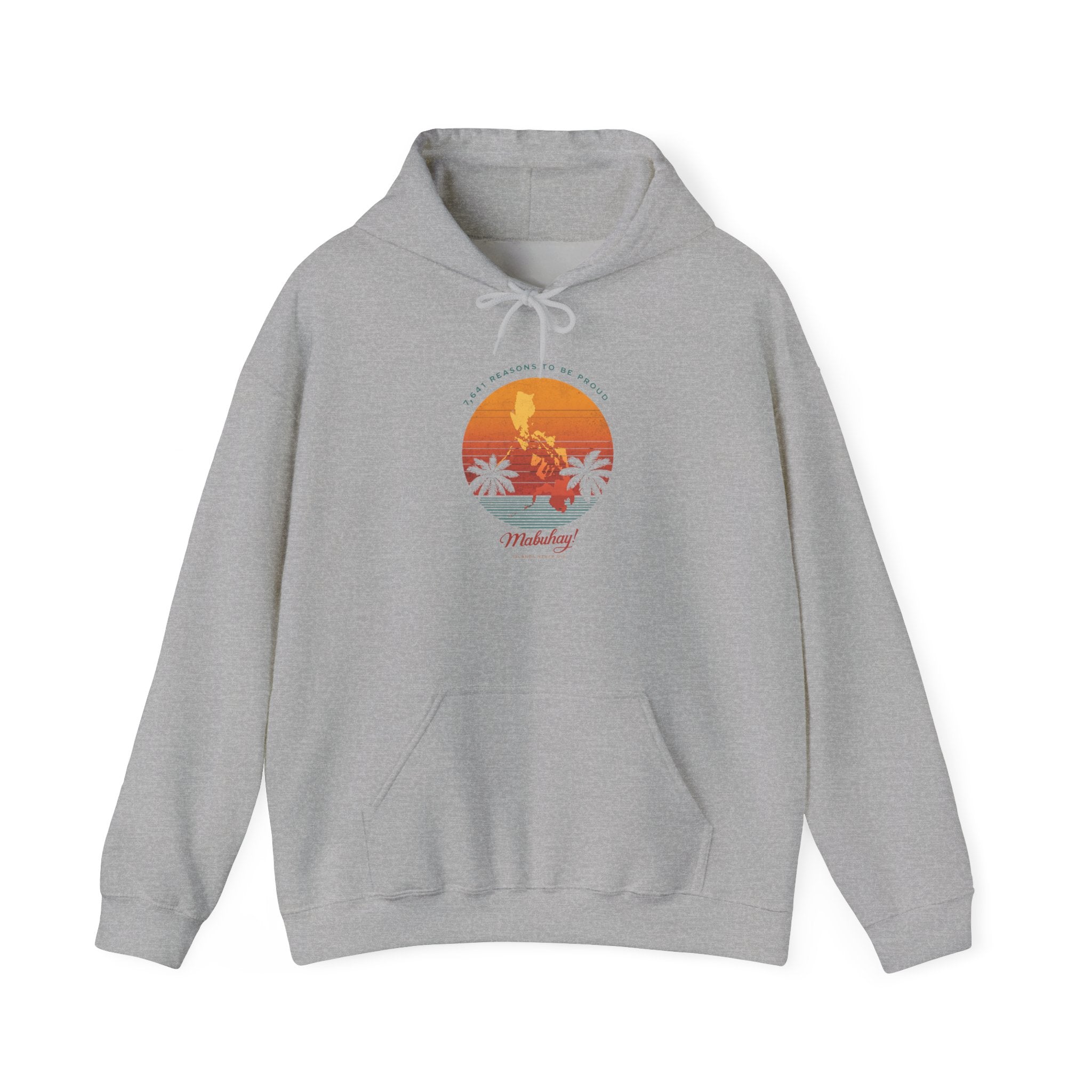 Hoodie • Mabuhay Sunset Palm Graphic — "Philippines" Retro Beach Vibes