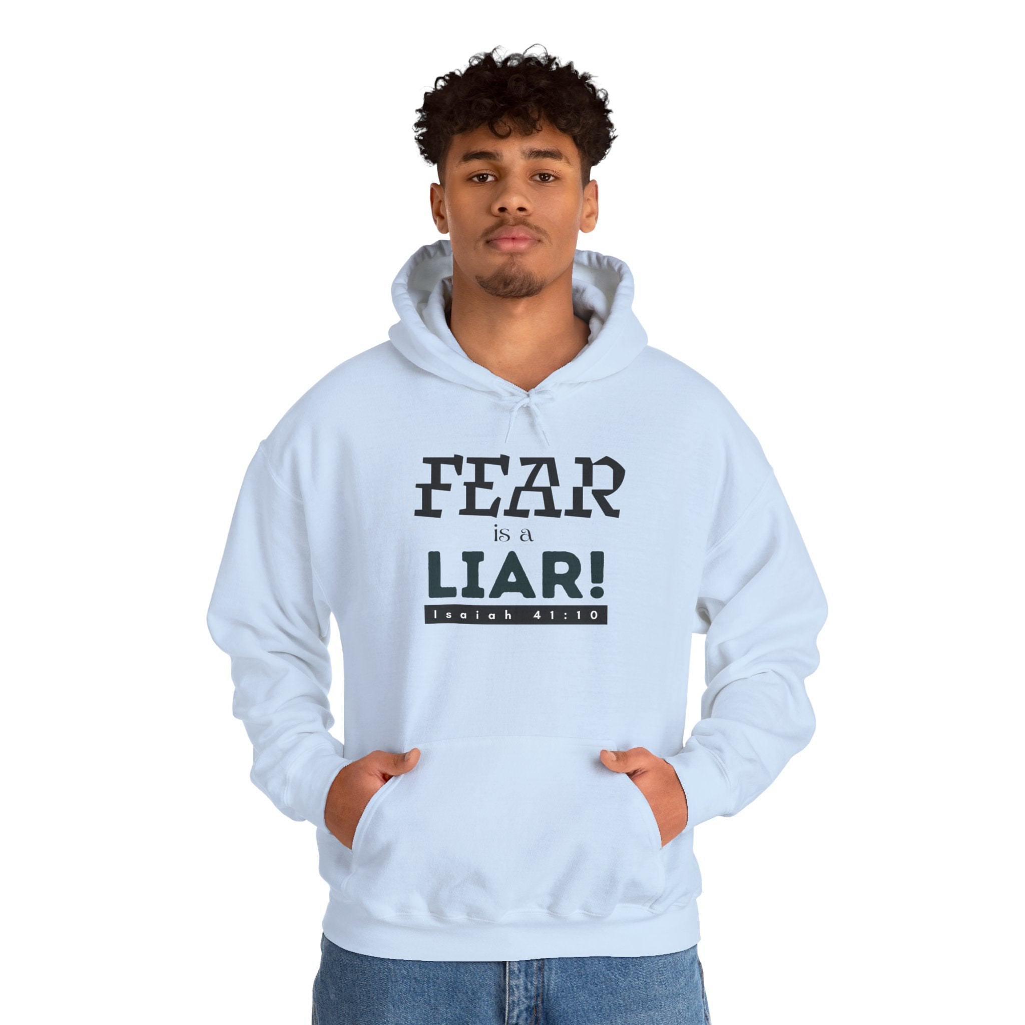 Fear Is a Liar Hoodie — Inspirational Christian Faith Sweatshirt
