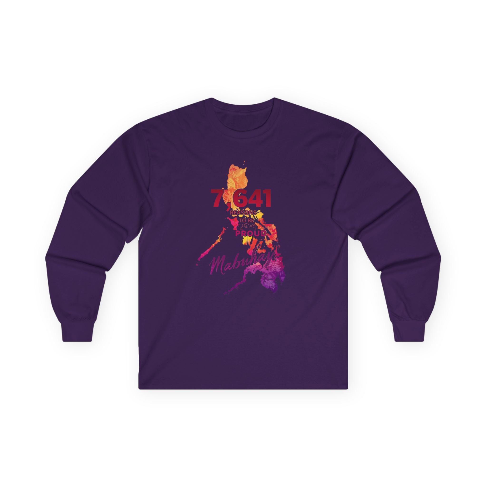 Philippines Map '7,641 Proudly Pinoy' Long Sleeve Tee