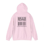 Made in the Philippines Hoodie — Barcode Graphic Back Print