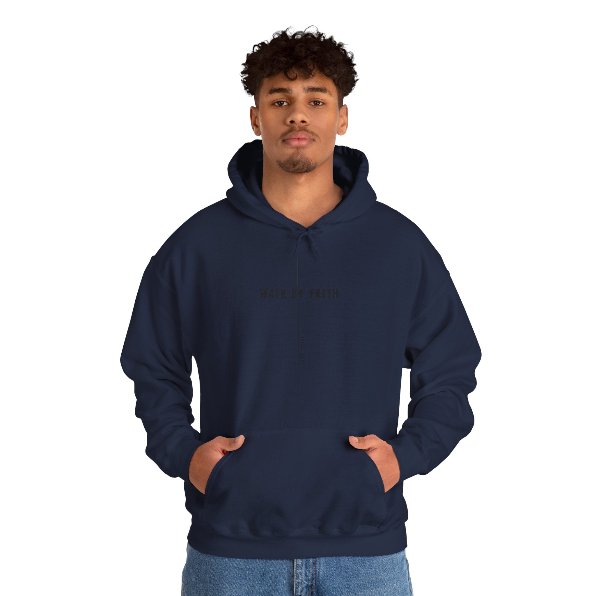 Walk By Faith Hoodie — Minimal Christian Inspirational Sweatshirt