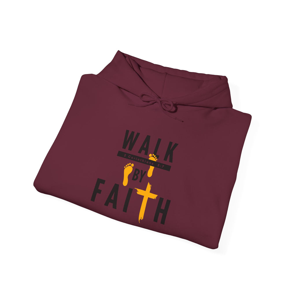 Walk By Faith Hoodie — Christian Inspirational Cross Sweatshirt