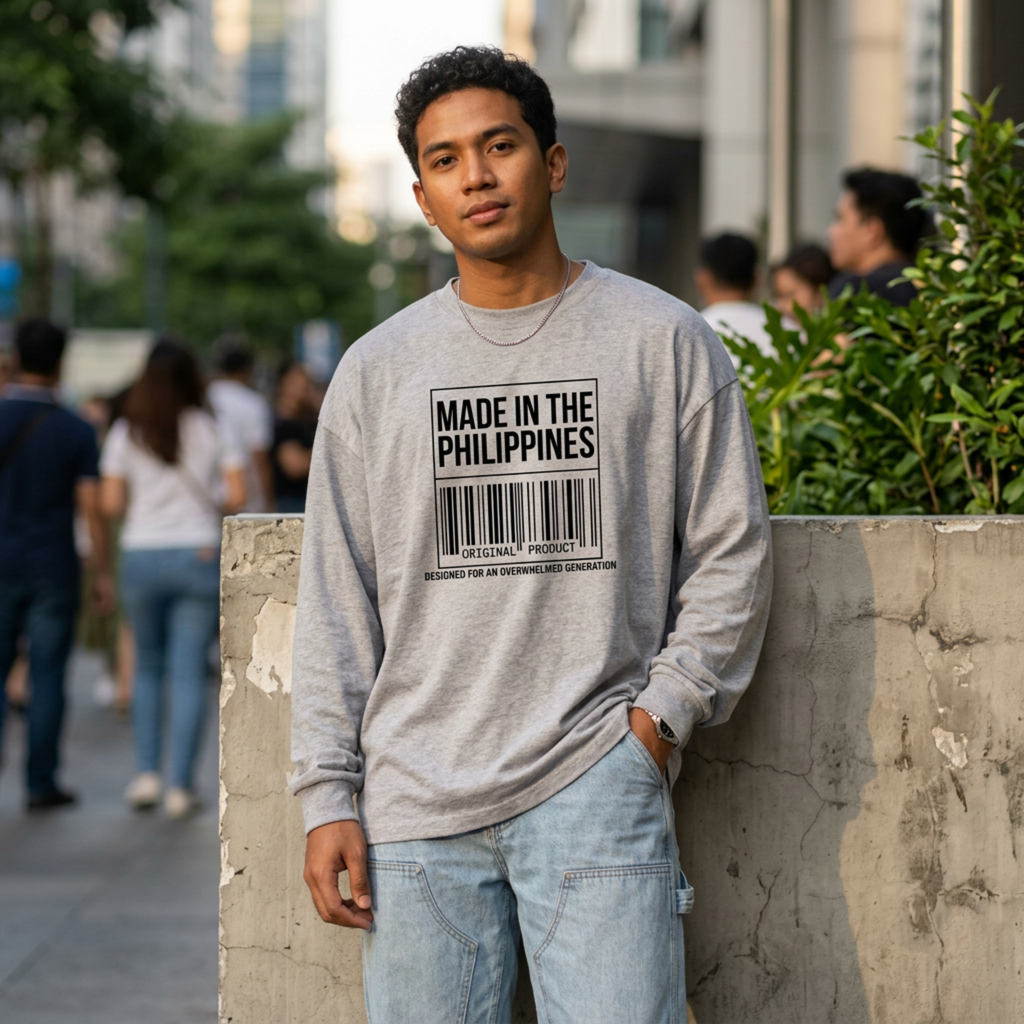 Made in the Philippines Long Sleeve Tee — Barcode Pride Shirt
