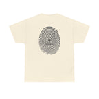 Fingerprint Graphic Tee — Minimalist Identity T‑Shirt
