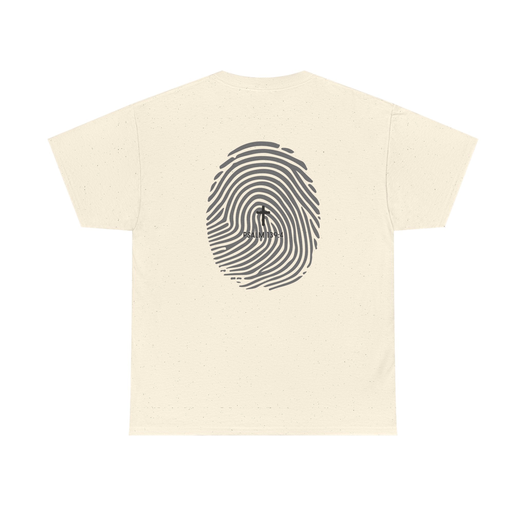 Fingerprint Graphic Tee — Minimalist Identity T‑Shirt