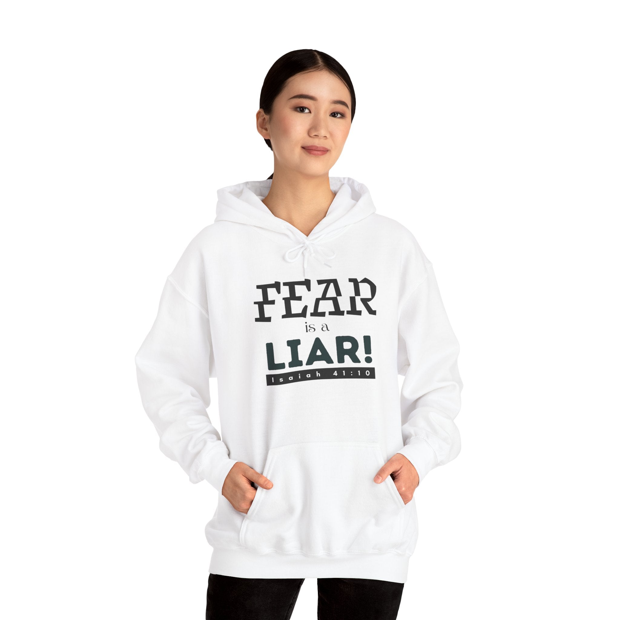 Fear Is a Liar Hoodie — Inspirational Christian Faith Sweatshirt