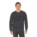 Inspirational Crewneck Sweatshirt "Fear is a Liar" Pullover, Positive Mindset Apparel, Motivational Faith Graphic Sweatshirt