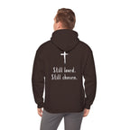 Not Perfect — Forgiven Hoodie | Christian Inspirational Sweatshirt (Romans 5:8, Still Loved/Still Chosen)