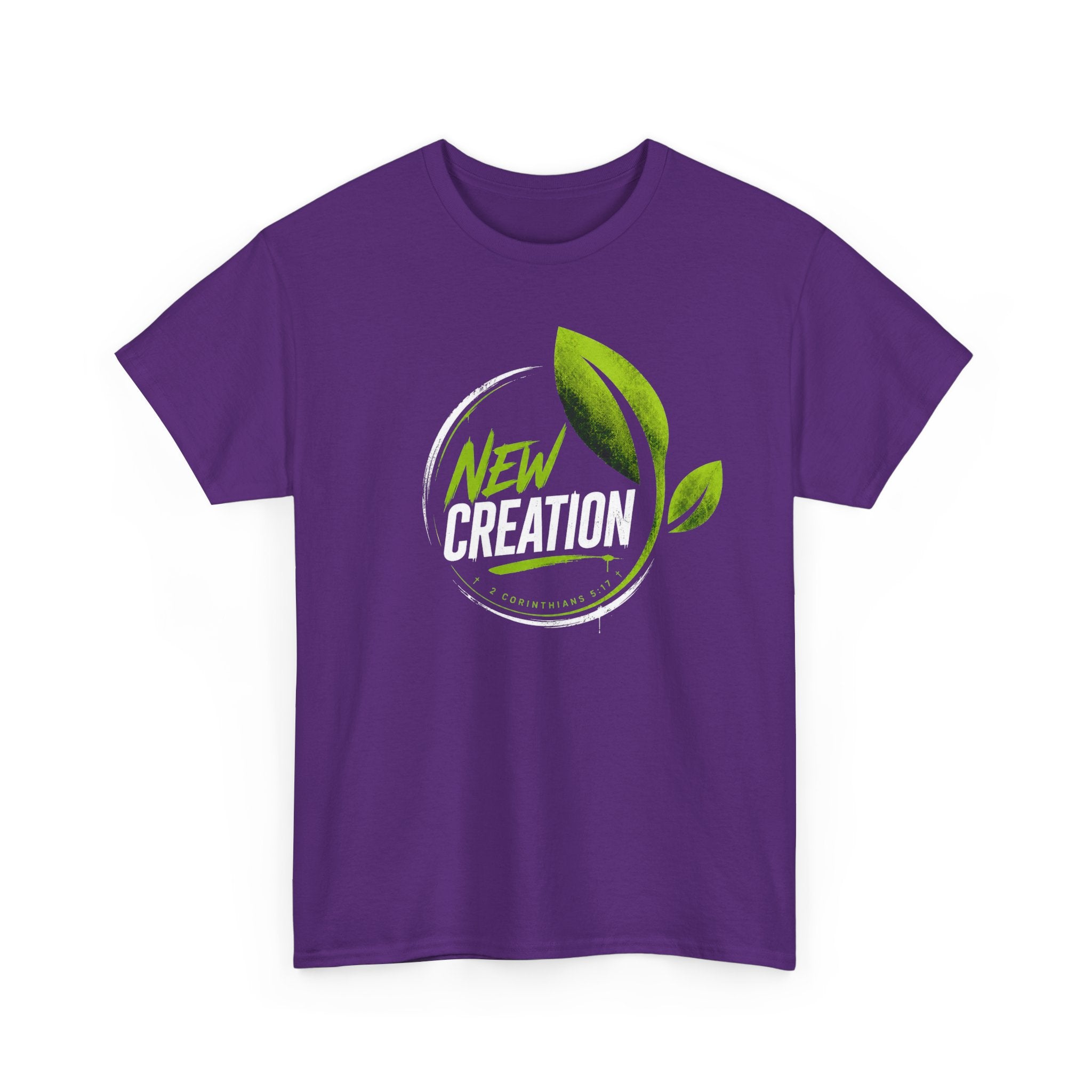 New Creation T-Shirt — Green Leaf Faith Tee