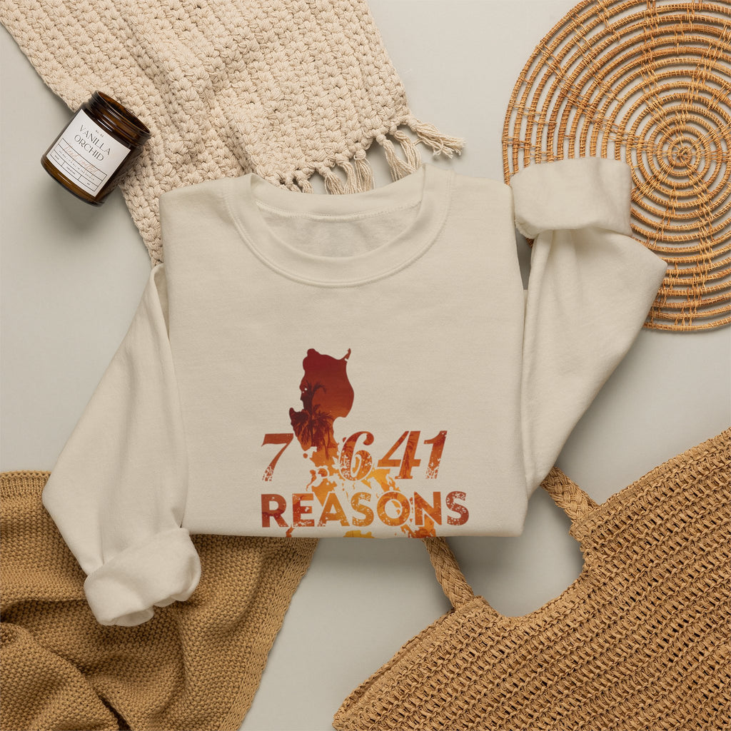 Philippines Map '7,641 Reasons to Be Proud Pinoy' Crewneck Sweatshirt