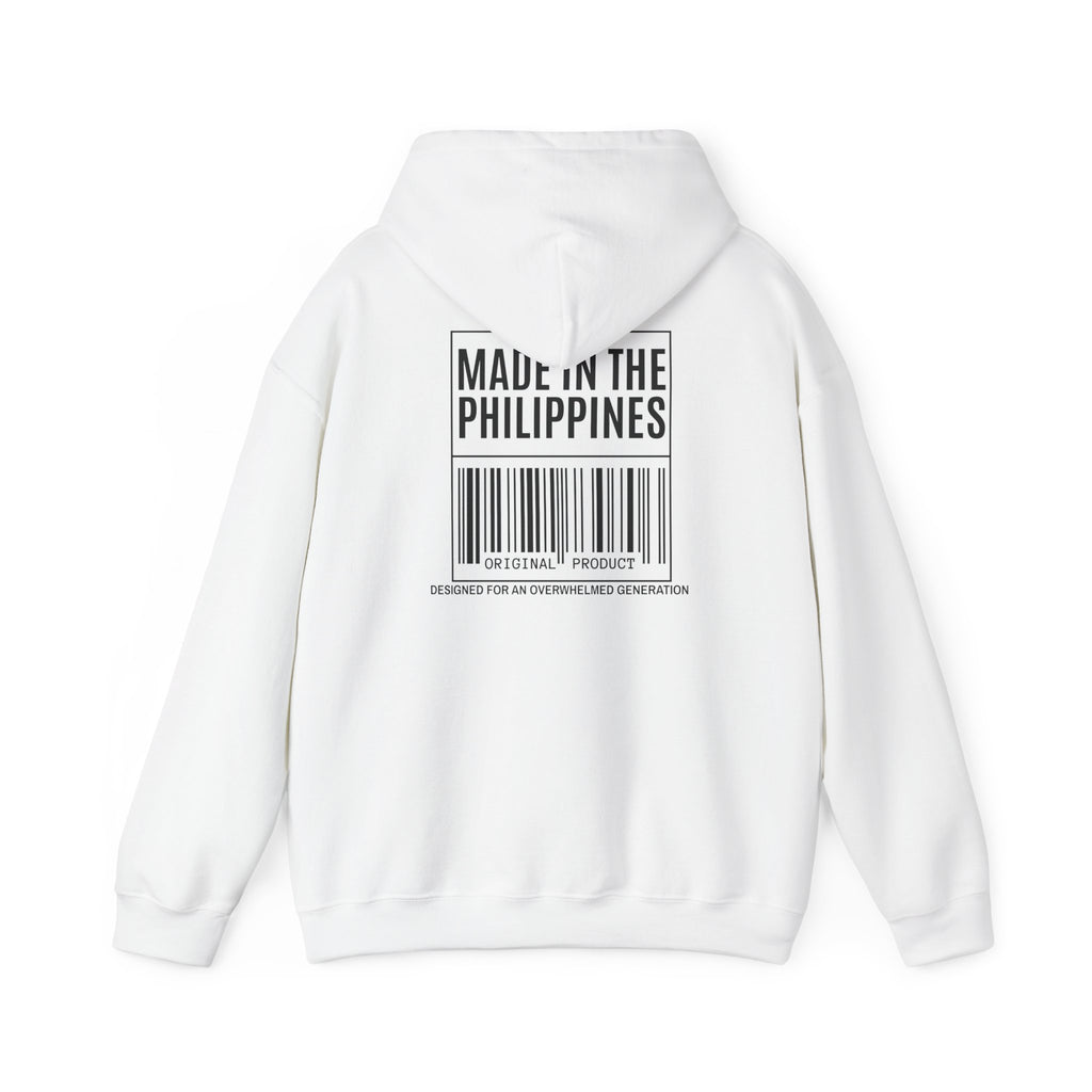 Made in the Philippines Hoodie — Barcode Graphic Back Print