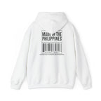 Made in the Philippines Hoodie — Barcode Graphic Back Print