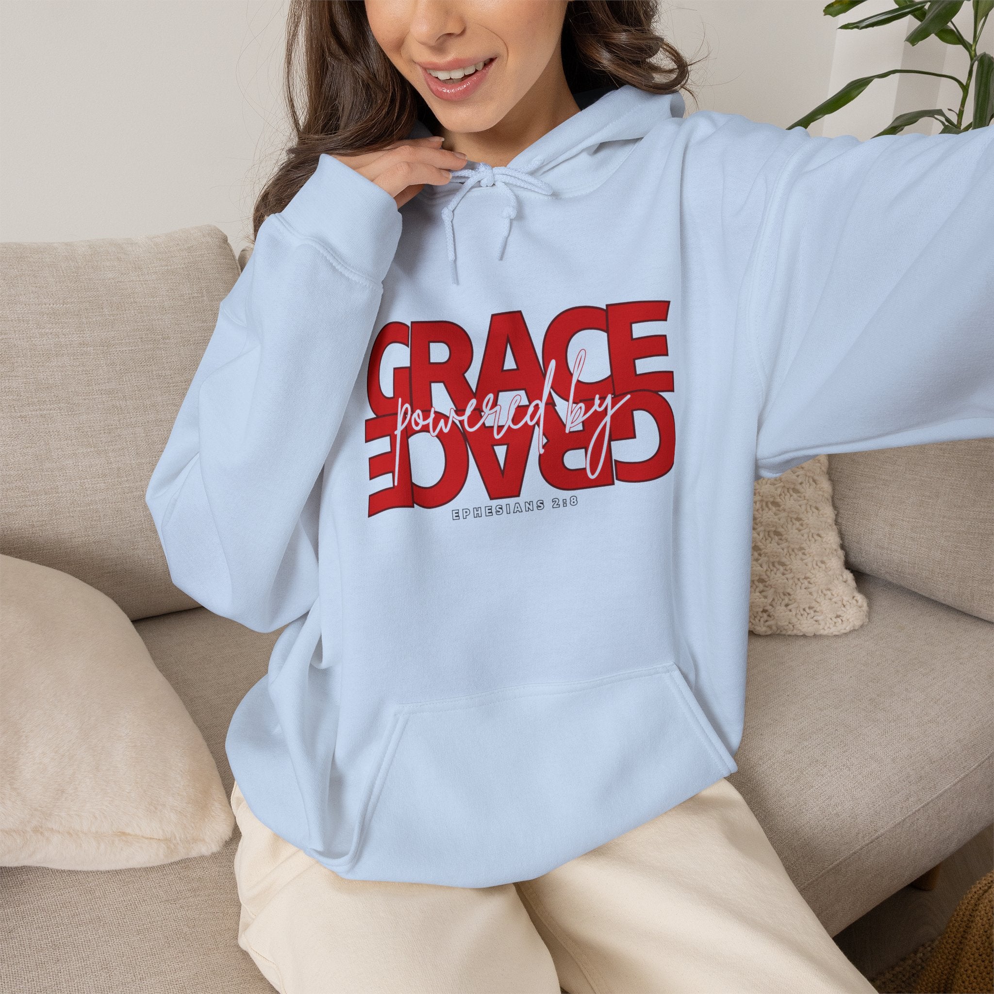 Grace Reversed Hoodie — Faith-Inspired Graphic Sweatshirt