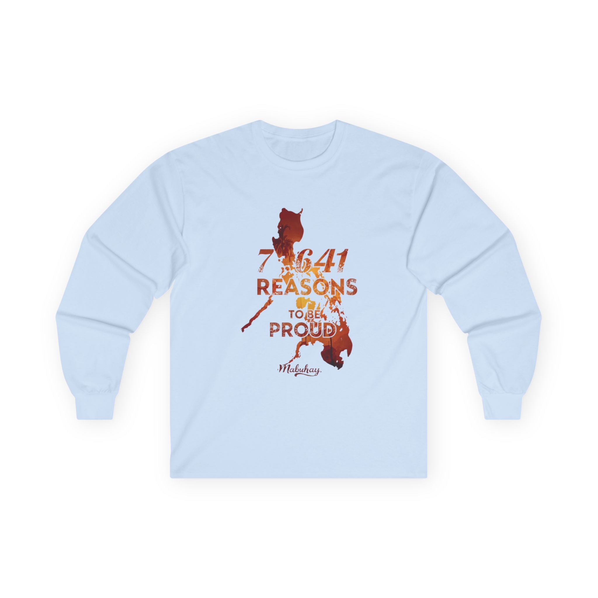 Philippines Pride Long Sleeve Tee — "7,641 Reasons to Be Proud"