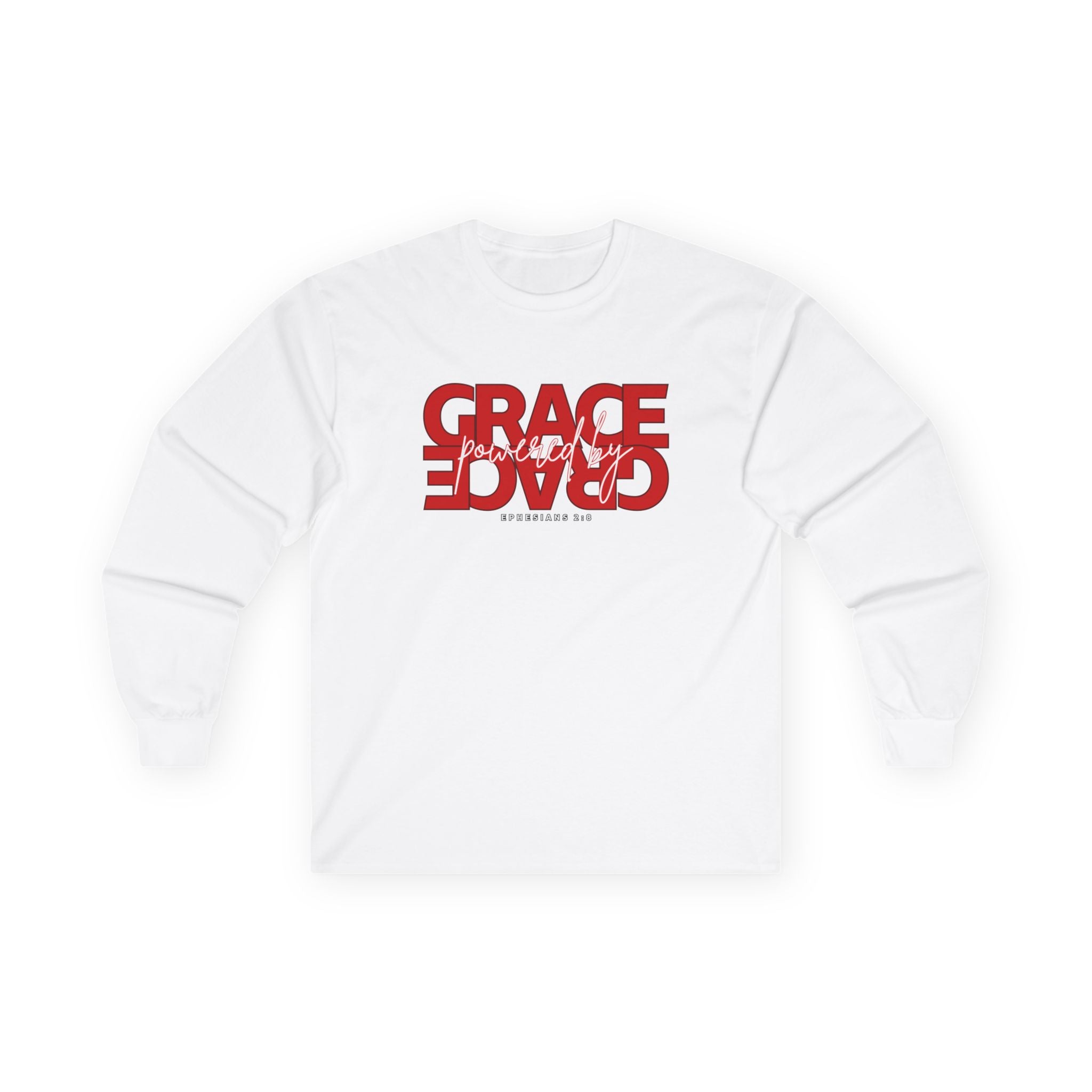 By Grace Long Sleeve Tee — Inspirational Christian Graphic Shirt