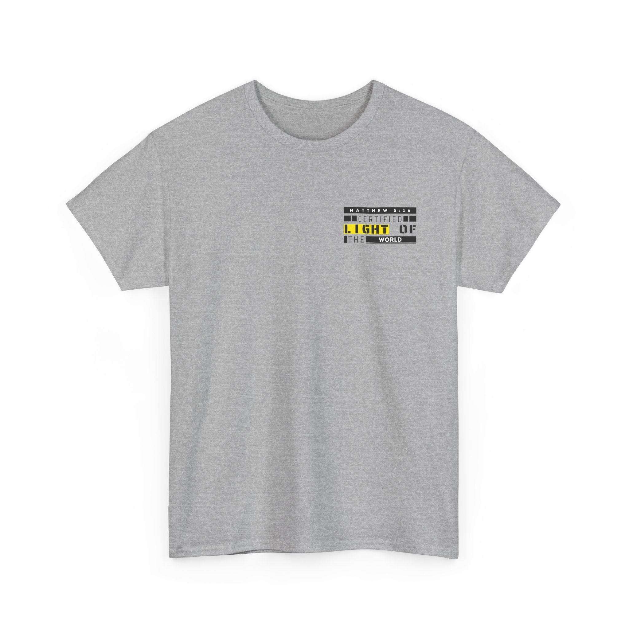 Minimalist "Light of My Life" Tee — Small Chest Script Graphic