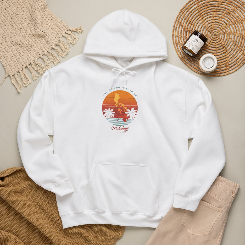 Hoodie • Mabuhay Sunset Palm Graphic — "Philippines" Retro Beach Vibes