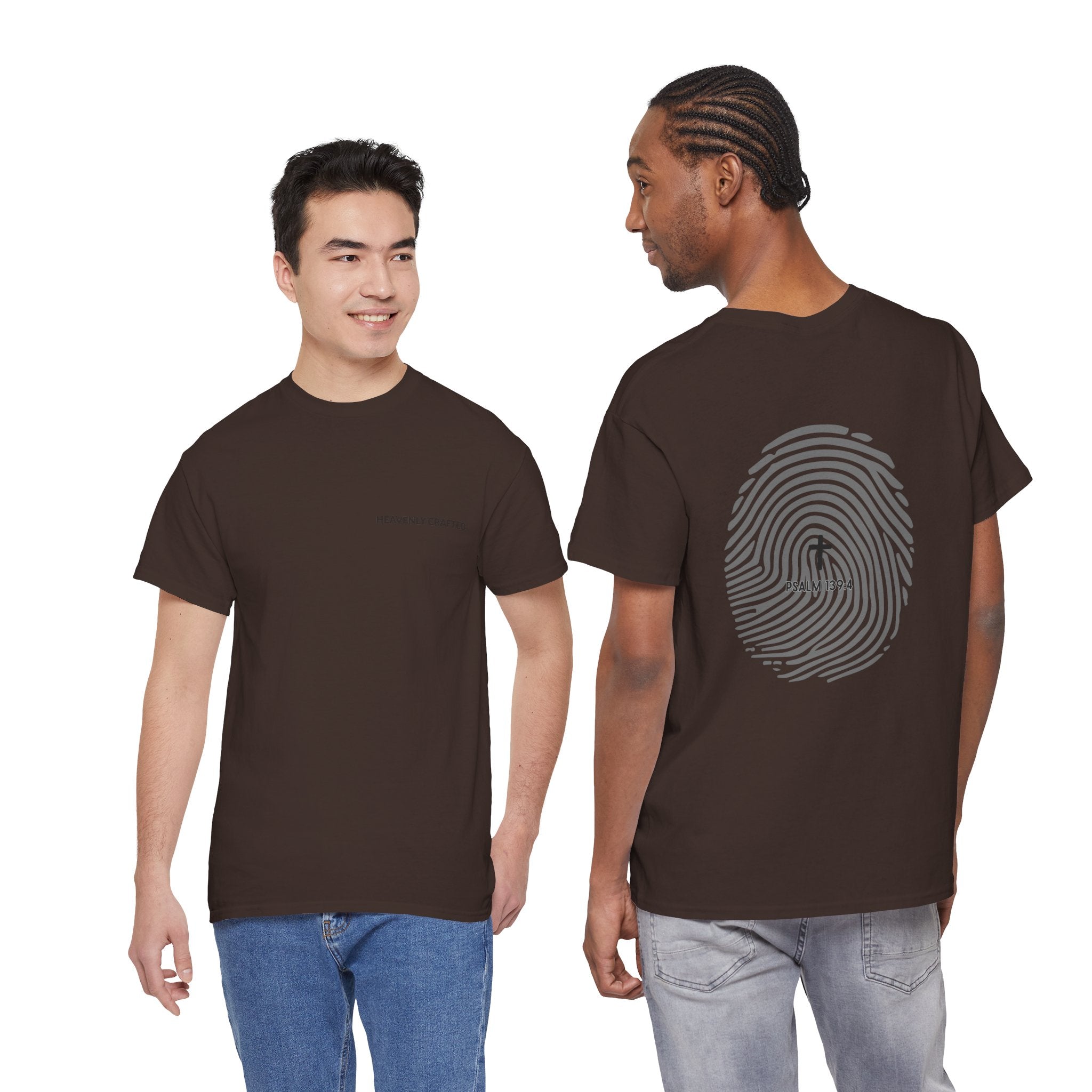 Fingerprint Graphic Tee — Minimalist Identity T‑Shirt