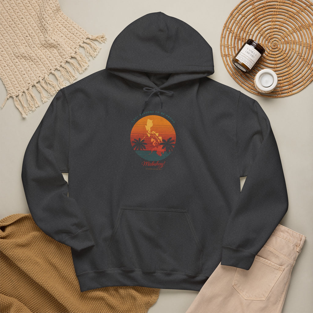 Hoodie • Mabuhay Sunset Palm Graphic — "Philippines" Retro Beach Vibes